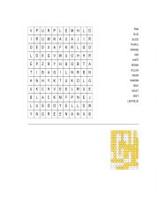 English Worksheet: wordsearch colors