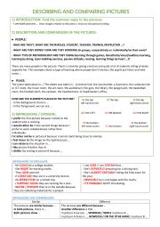 English Worksheet: DESCRIBING AND COMPARING PICTURES GUIDE