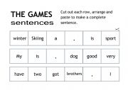 English Worksheet: sentence building