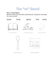 English Worksheet: OO Diagraph Worksheet
