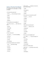English Worksheet: Adjectives Exercise 