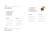 English Worksheet: Short A vowel