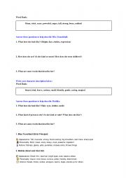 English Worksheet: Descriptive writing 
