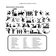 English Worksheet: leisure activities