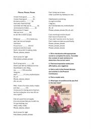 English Worksheet: Please, please, please by Sabrina Carpenter
