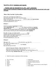 English Worksheet: when I was your man