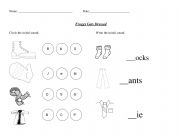 English Worksheet: Froggy Gets Dressed Initial Consonant Identification