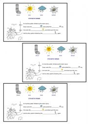 English Worksheet: Itsy bitsy spider song