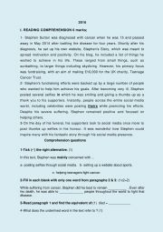 English Worksheet: 9th grade national exam 2016