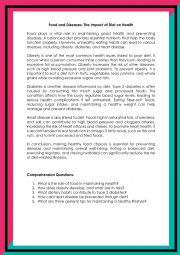 English Worksheet: FOOD AND HEALTH