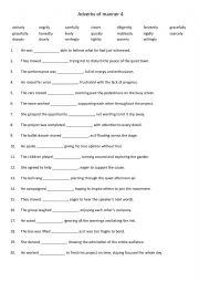 English Worksheet: Adverbs of manner 4
