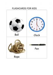 English Worksheet: FLASHCARDS FOR KIDS