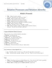 English Worksheet: Relative Pronouns and Relative Adverbs