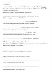 English Worksheet: conditional sentences