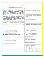English Worksheet: WAS/WERE