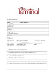 English Worksheet: Movie Terminal Worksheets