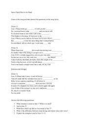 English Worksheet: Song Snow Patrol