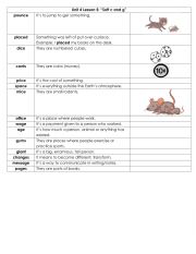 English Worksheet: Vocabulary