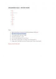 English Worksheet: welcome crossword puzzle