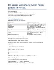 English Worksheet: Human rights