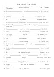 English Worksheet: A2-B1 Past simple & past perfect 2
