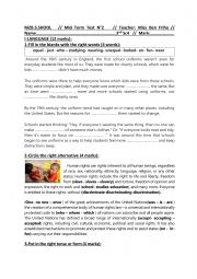MID TERM TES N2  2ND FORM