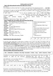 English Worksheet: Mid term  8th test 3 Remedial tasks
