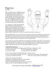 English worksheet: Pope Leo
