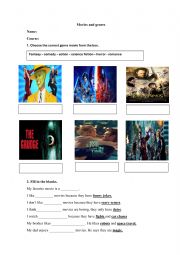 English Worksheet: Movies - Worksheet