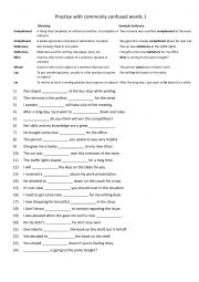 Commonly Confused Words: complement  compliment  stationary  stationery  who  whom  lay  lie 1