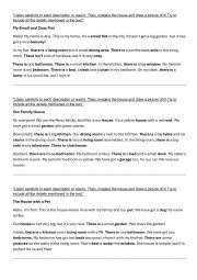 English Worksheet: OUR HOUSES. CHALLENGE ON DRAWING 