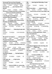 English Worksheet: A1-A2 exercises