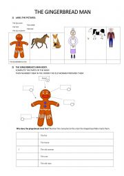 English Worksheet: The Gingerbread Man