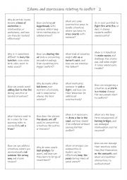 B1+-C1 Idioms and expressions relating to conflict 2                     
