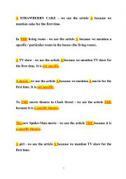 English Worksheet: Why do we use certain articles