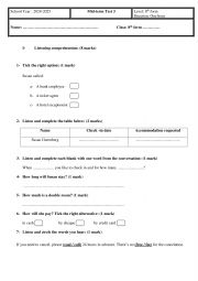 English Worksheet: mid-term test 3