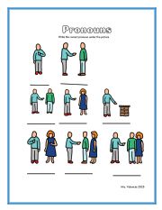 English Worksheet: Personal Pronouns