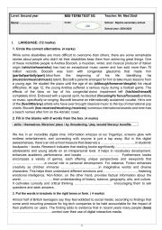 English Worksheet: mid term test