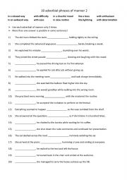A2+ -B1 10 adverbial phrases of manner 2