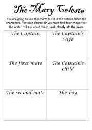 English Worksheet: The Mary Celeste
