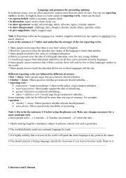 English Worksheet: Language and grammar for presenting opinions (writing opinion essays)