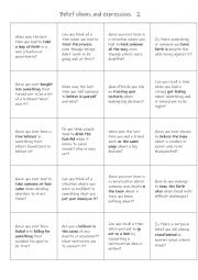 English Worksheet: B1+-C1 Belief idioms and expressions   2