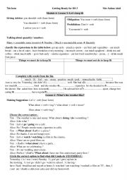 English Worksheet: 7th form review for Term 3 