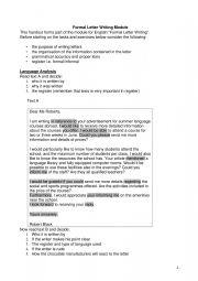 Formal Letter Module