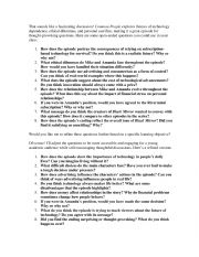 English Worksheet: Black mirror sowrksheet