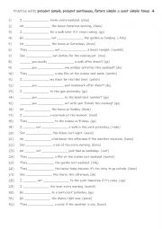 A1+-A2 Practise with present simple, present continuous, future simple & past simple tense 4