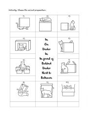 English Worksheet: Prepositions practice