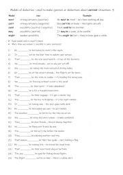 Modals of deduction - used to make guesses or deductions about current situations. 3