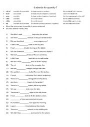 6 adverbs for quantity 7