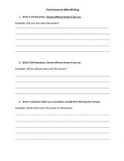 English Worksheet: Find Someone Who ...Writing